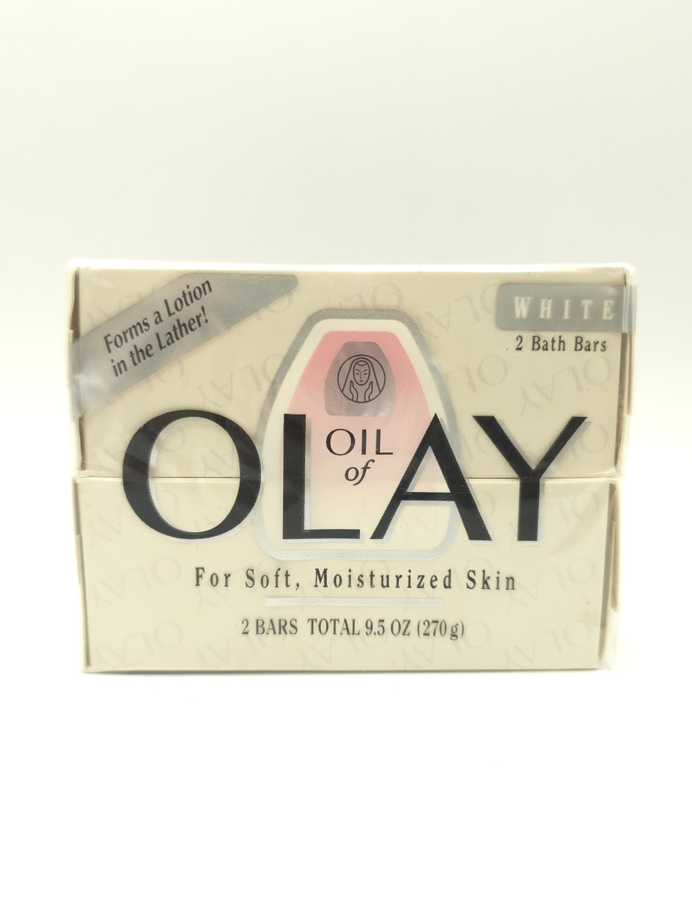 2 Pack Oil of Olay White Bath Soap Bars NOS Sealed 1996 Procter & Gamble
